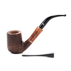 Briar Pipe Santambrogio Sandblasted Bent Billiard