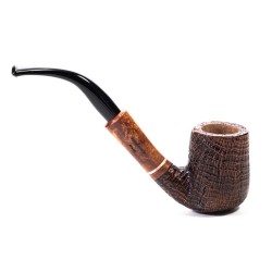 Briar Pipe Santambrogio Sandblasted Bent Billiard
