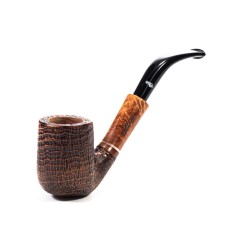 Briar Pipe Santambrogio Sandblasted Bent Billiard