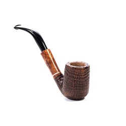 Briar Pipe Santambrogio Sandblasted Bent Billiard