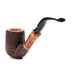 Briar Pipe Santambrogio Sandblasted Bent Billiard