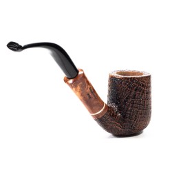 Briar Pipe Santambrogio Sandblasted Bent Billiard
