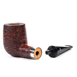 Briar Pipe Santambrogio Sandblasted Billiard