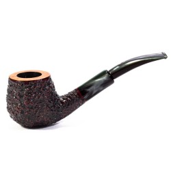 Briar Pipe Radice Rind Rusticated Bent Apple