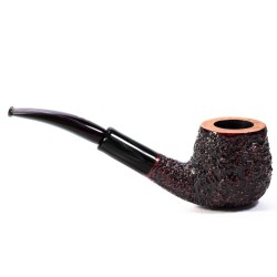 Briar Pipe Radice Rind Rusticated Bent Apple