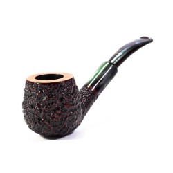 Briar Pipe Radice Rind Rusticated Bent Apple