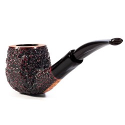 Briar Pipe Radice Rind Rusticated Bent Apple