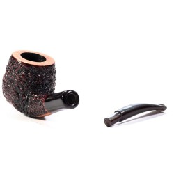 Briar Pipe Radice Rind Rusticated Bent Apple