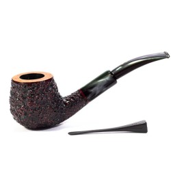 Briar Pipe Radice Rind Rusticated Bent Apple