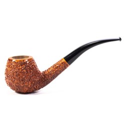 Pipa in Radica Radice Rind Rusticata Bent Apple