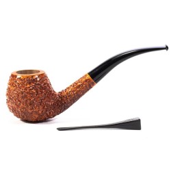 Pipa in Radica Radice Rind Rusticata Bent Apple