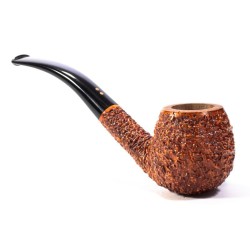 Pipa in Radica Radice Rind Rusticata Bent Apple