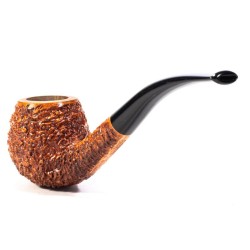 Pipa in Radica Radice Rind Rusticata Bent Apple