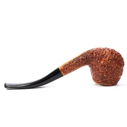 Pipa in Radica Radice Rind Rusticata Bent Apple