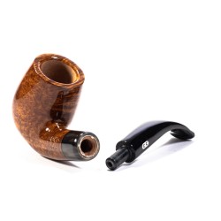 Pipa Chacom Olive Horn Liscia Mod. 42 Bent Billiard