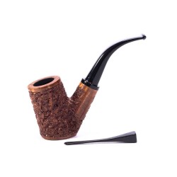 Pipe Il Ceppo Vintage Rusticated Bent Billiard