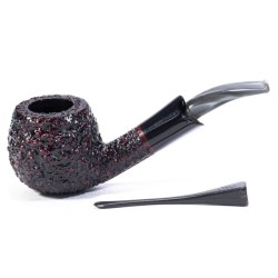 Briar Pipe Radice Rind Rusticated Bent Apple