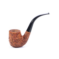 Pipa in Radica Radice Rind Rusticata Bent Billiard