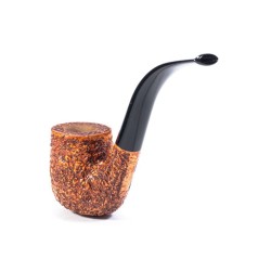 Pipa in Radica Radice Rind Rusticata Bent Billiard