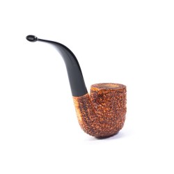 Pipa in Radica Radice Rind Rusticata Bent Billiard