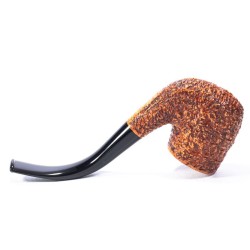 Pipa in Radica Radice Rind Rusticata Bent Billiard