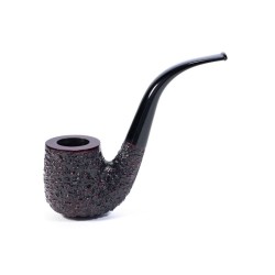 Briar Pipe Radice Rind Rusticated Bent Billiard