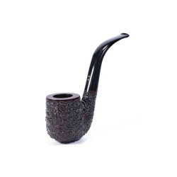 Briar Pipe Radice Rind Rusticated Bent Billiard
