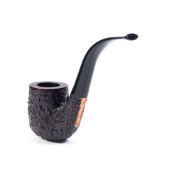 Briar Pipe Radice Rind Rusticated Bent Billiard