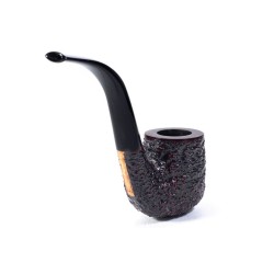 Briar Pipe Radice Rind Rusticated Bent Billiard