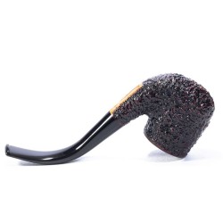 Briar Pipe Radice Rind Rusticated Bent Billiard