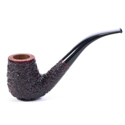 Pipa in Radica Radice Rind Rusticata Bent Billiard