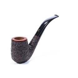 Pipa in Radica Radice Rind Rusticata Bent Billiard