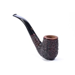 Briar Pipe Radice Rind Rusticated Bent Billiard