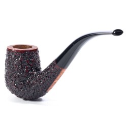 Pipa in Radica Radice Rind Rusticata Bent Billiard