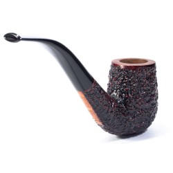 Pipa in Radica Radice Rind Rusticata Bent Billiard