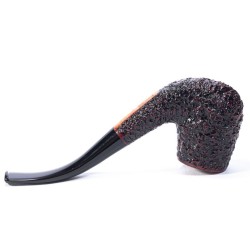 Pipa in Radica Radice Rind Rusticata Bent Billiard