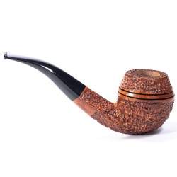 Pipa in Radica Radice Rind Rusticata Bent Bulldog