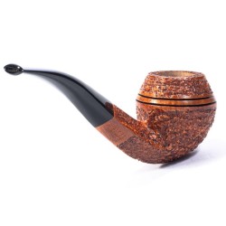 Pipa in Radica Radice Rind Rusticata Bent Bulldog