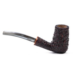 Briar Pipe Radice Rind Rusticated Bent Chimney