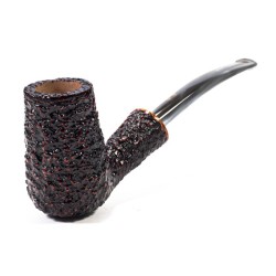 Briar Pipe Radice Rind Rusticated Bent Chimney