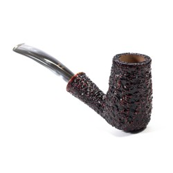 Briar Pipe Radice Rind Rusticated Bent Chimney