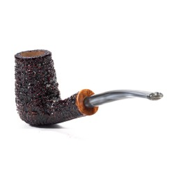 Briar Pipe Radice Rind Rusticated Bent Chimney