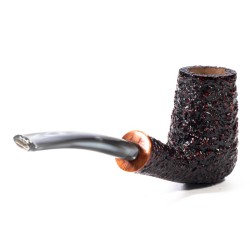 Briar Pipe Radice Rind Rusticated Bent Chimney
