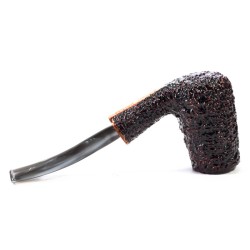 Briar Pipe Radice Rind Rusticated Bent Chimney