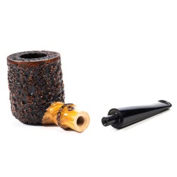 Briar Pipe Radice Rind GG Rusticated Billiard