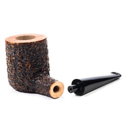 Briar Pipe Radice Rind GG Rusticated Billiard