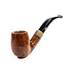 Pipe Chacom Olive Horn Smooth Mod. 42 Bent Billiard
