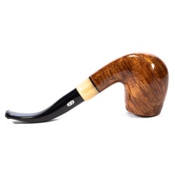 Pipe Chacom Olive Horn Smooth Mod. 42 Bent Billiard
