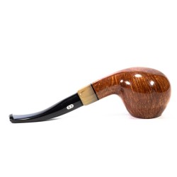Pipa Chacom Olive Horn Liscia Mod. 871 Bent Apple