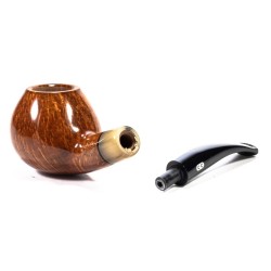 Pipa Chacom Olive Horn Liscia Mod. 871 Bent Apple